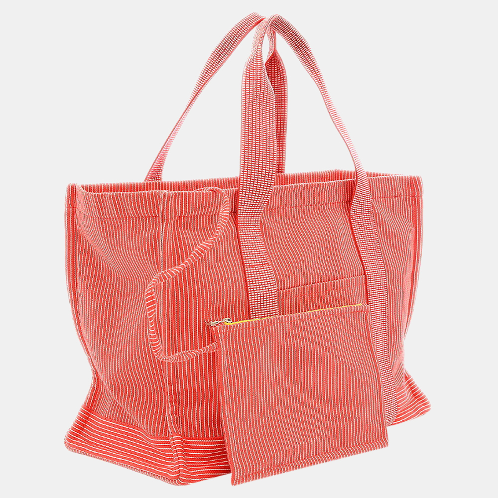 

Hermes Kaval Color Mother's Bag Cotton Canvas Grunadine, Red