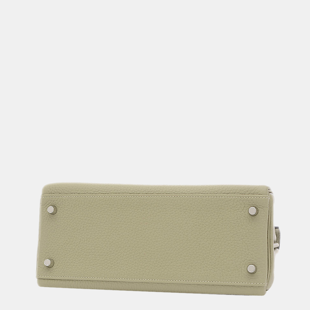 

Hermes Kelly 28 Inner Sewn Togo Sage Z Engraved Handbag, Grey