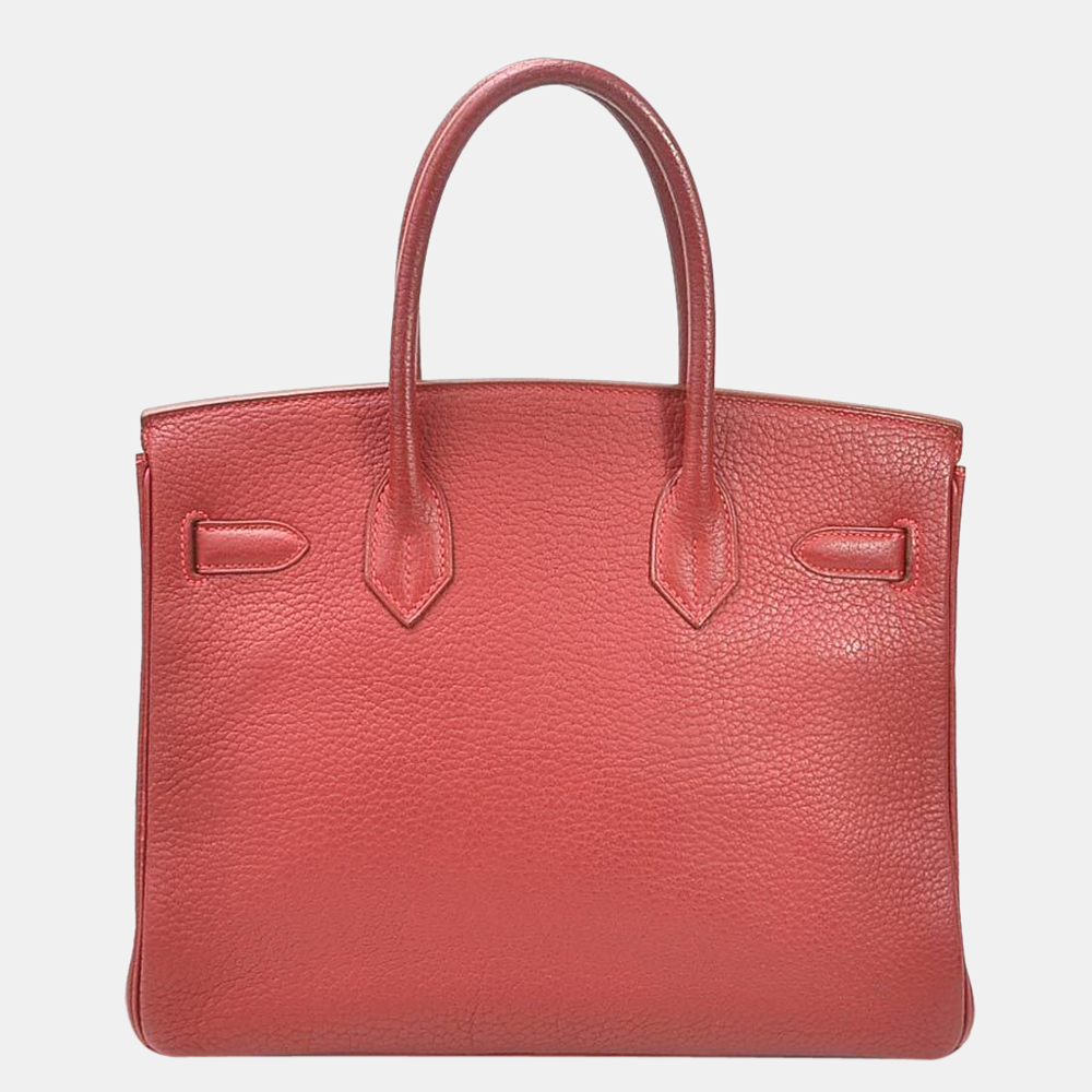 

Hermes Handbag Birkin 30 Rouge Kazak Fjord Ladies, Red