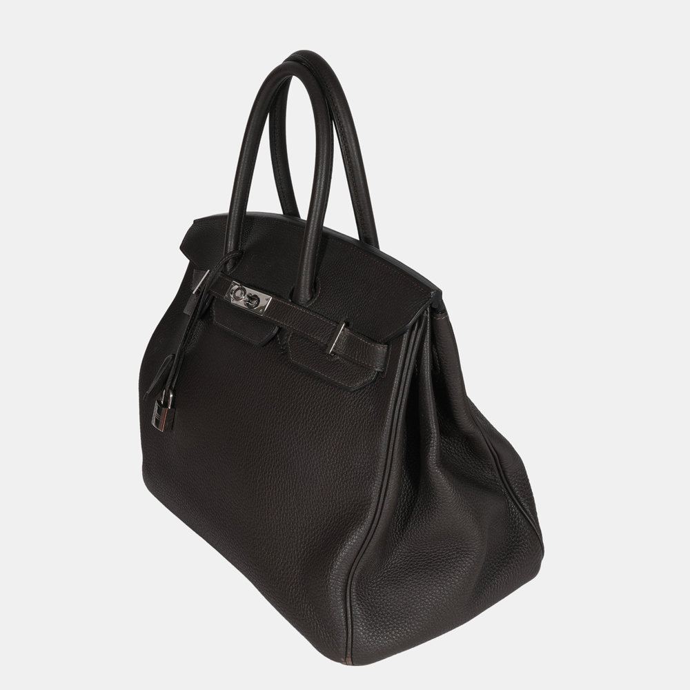 

Hermès Macassar Togo Birkin 35 PHW, Black