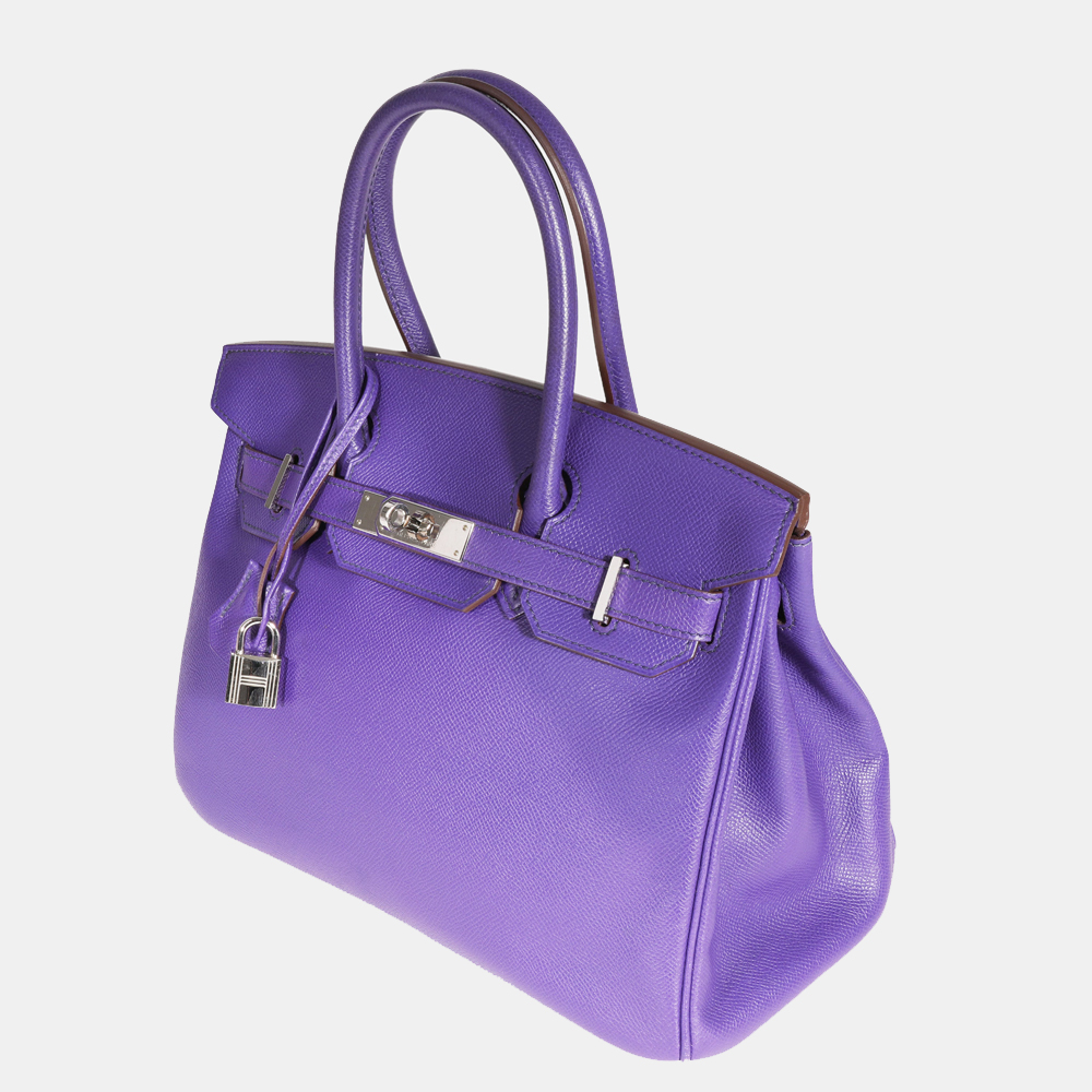 

Hermès Crocus Epsom Birkin 30 PHW, Purple