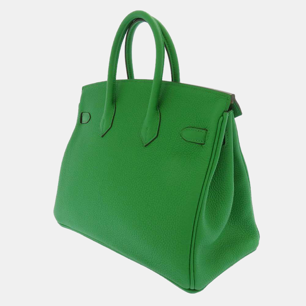 

Hermes Green Verso Togo Leather Palladium Hardware Birkin 25 Bag