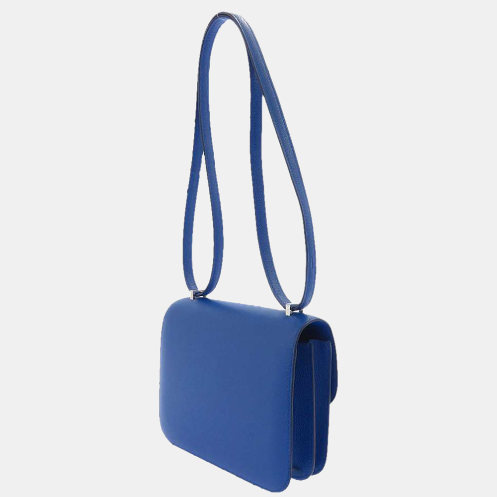 

Hermes Blue Epsom Leather Constance Mini 18 Shoulder Bag