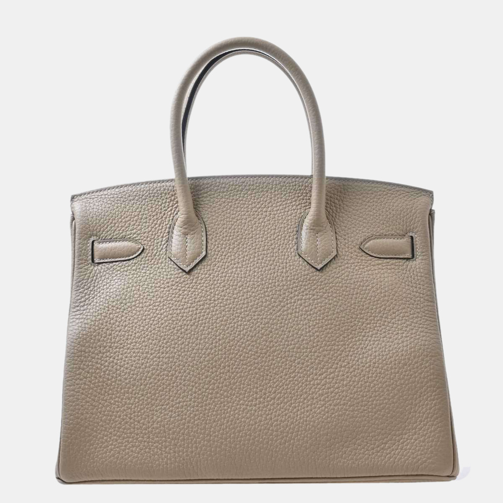 

Hermes Birkin Women's Taurillon Clemence Leather Handbag Beige