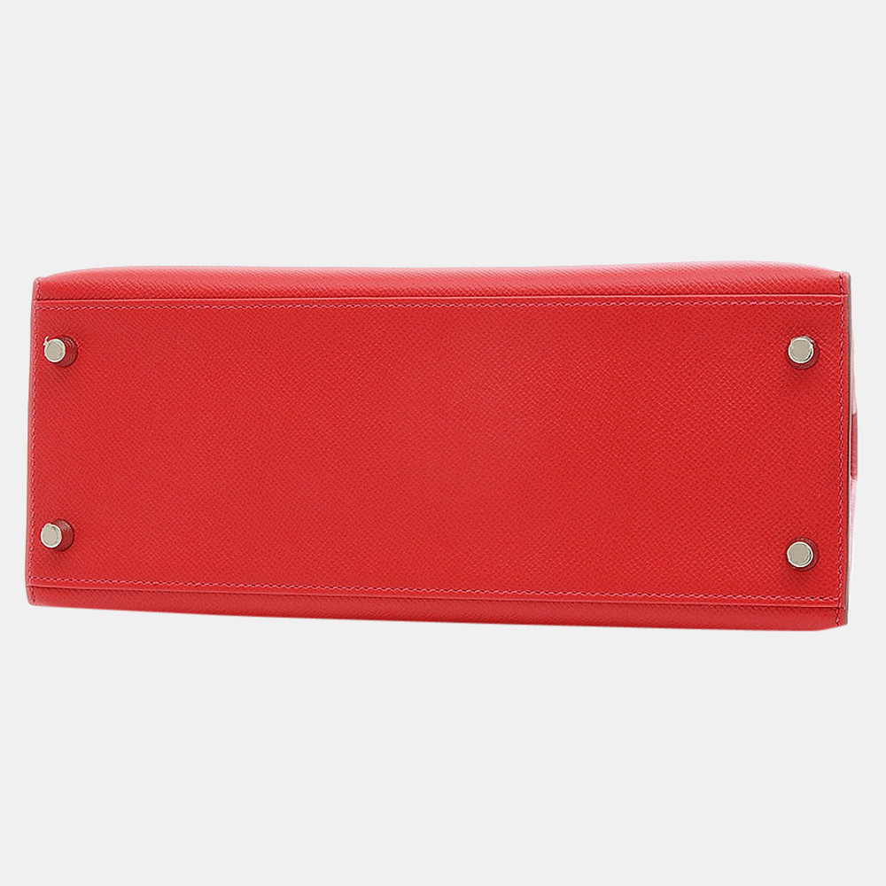 

Hermes Kelly Epsom Leather Handbag,Shoulder Bag Rouge Casaque, Red