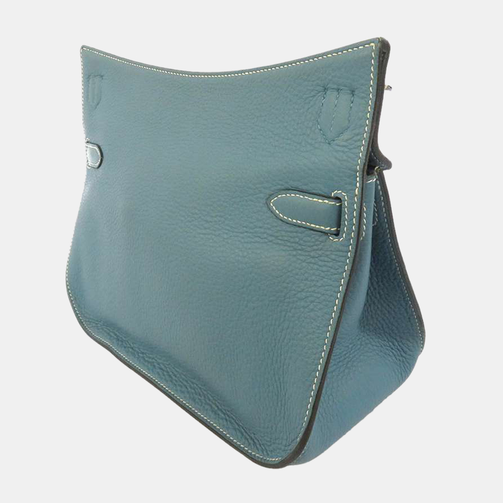 

Hermes Blue Taurillon Clemence Leather Jypsiere 28 Shoulder Bag