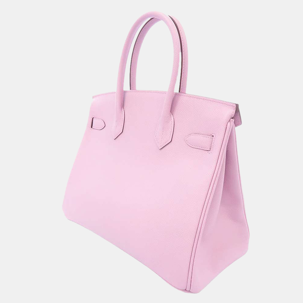 

Hermes Pink Epsom Leather Palladium Hardware Birkin 30 Bag