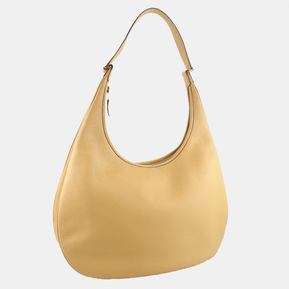 

Hermes Women's Taurillon Clemence Leather Handbag Yellow