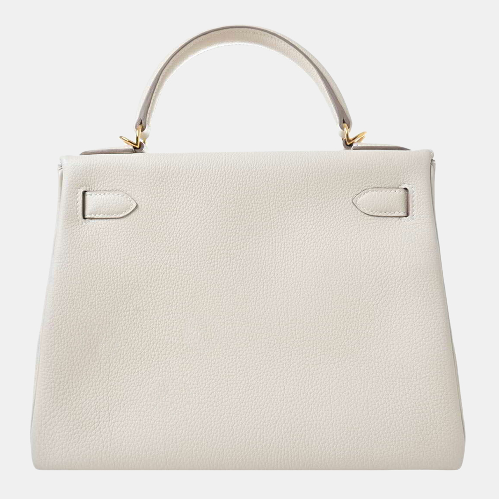 

Hermes Togo Kelly 28 Handbag White