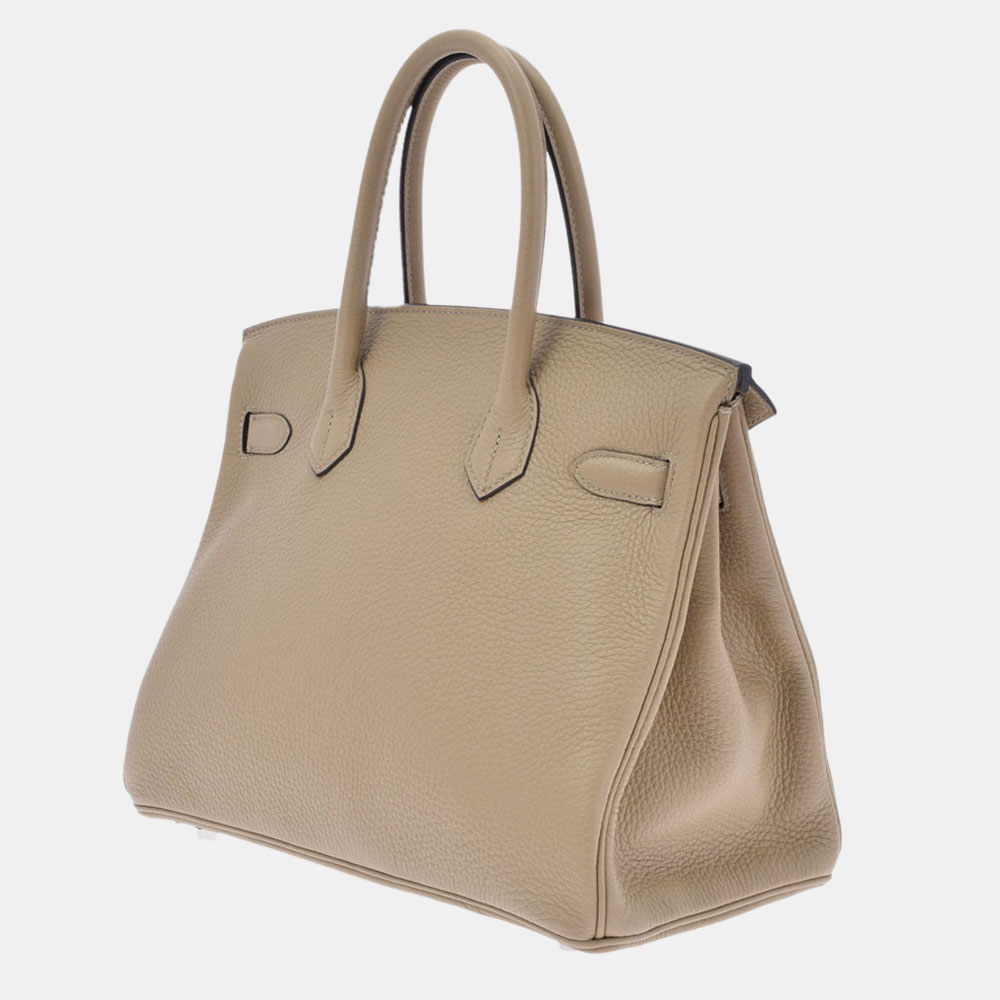 

Hermes 30 Beige Taurillon Clemence Ladies Handbag