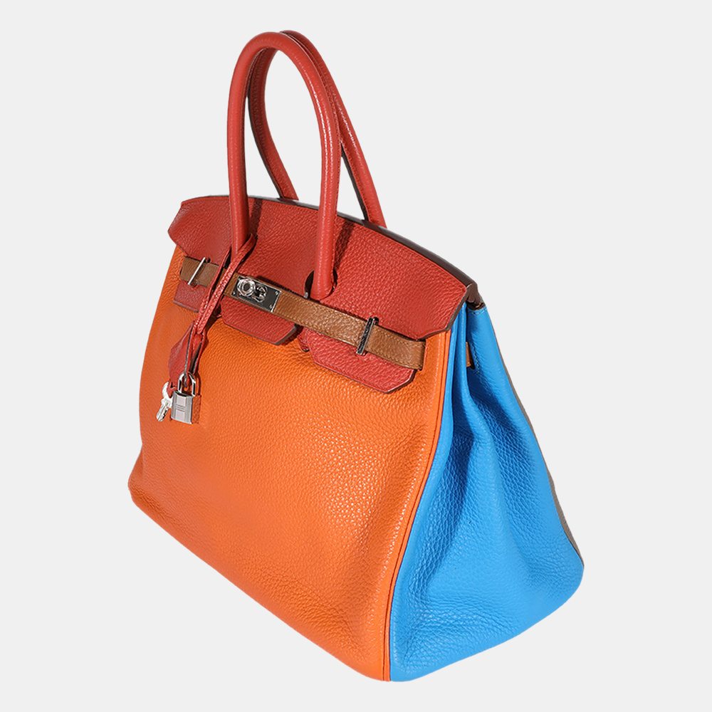 

Hermes Multicolor Clemence Birkin 35 PHW