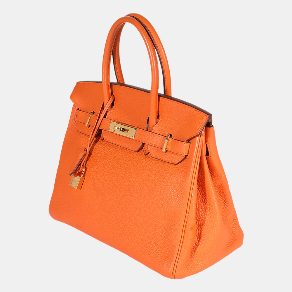 

Hermes Orange Togo Birkin 30 GHW