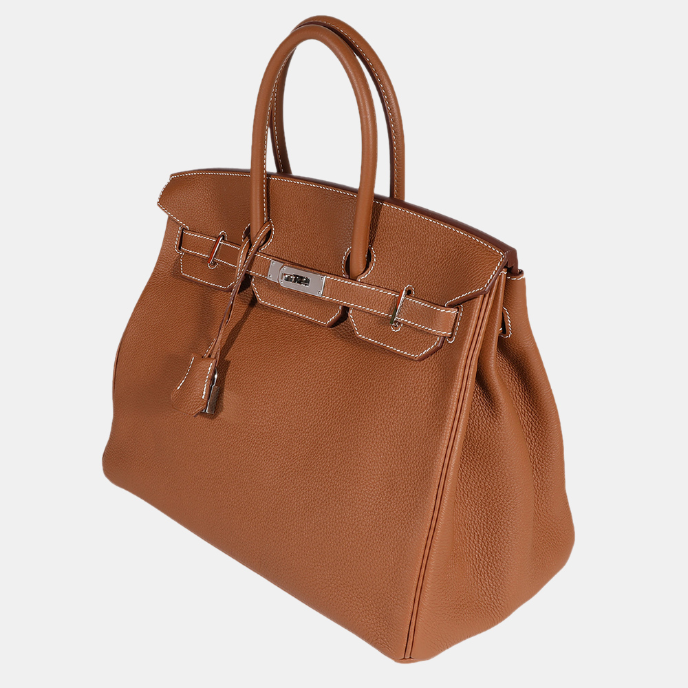 

Hermes Gold Togo Birkin 35 PHW, Brown