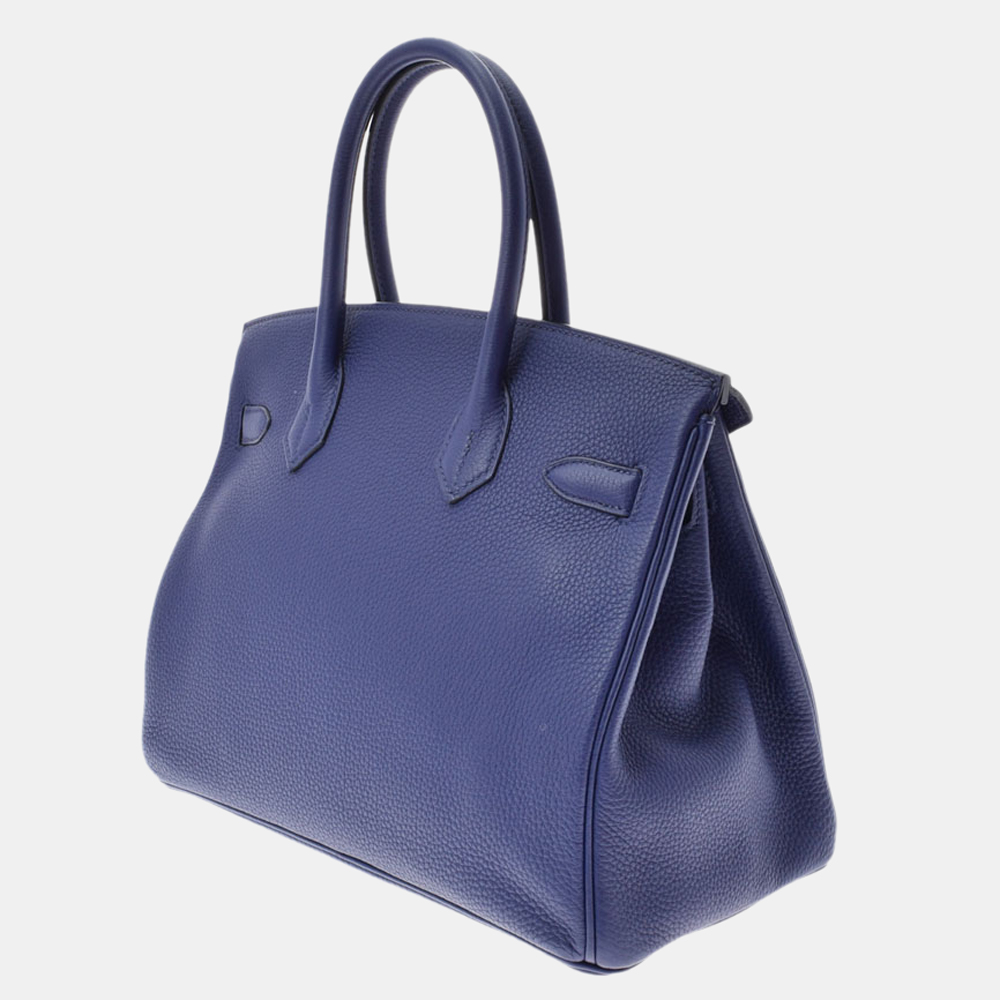 

Hermes Blue Togo Leather Palladium Hardware Birkin 30 Bag