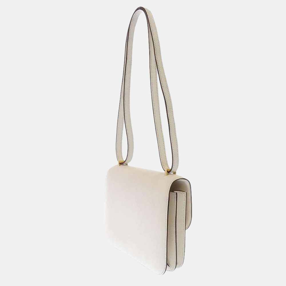 

Hermes Nata Chevre Leather Mini Constance Bag, Cream