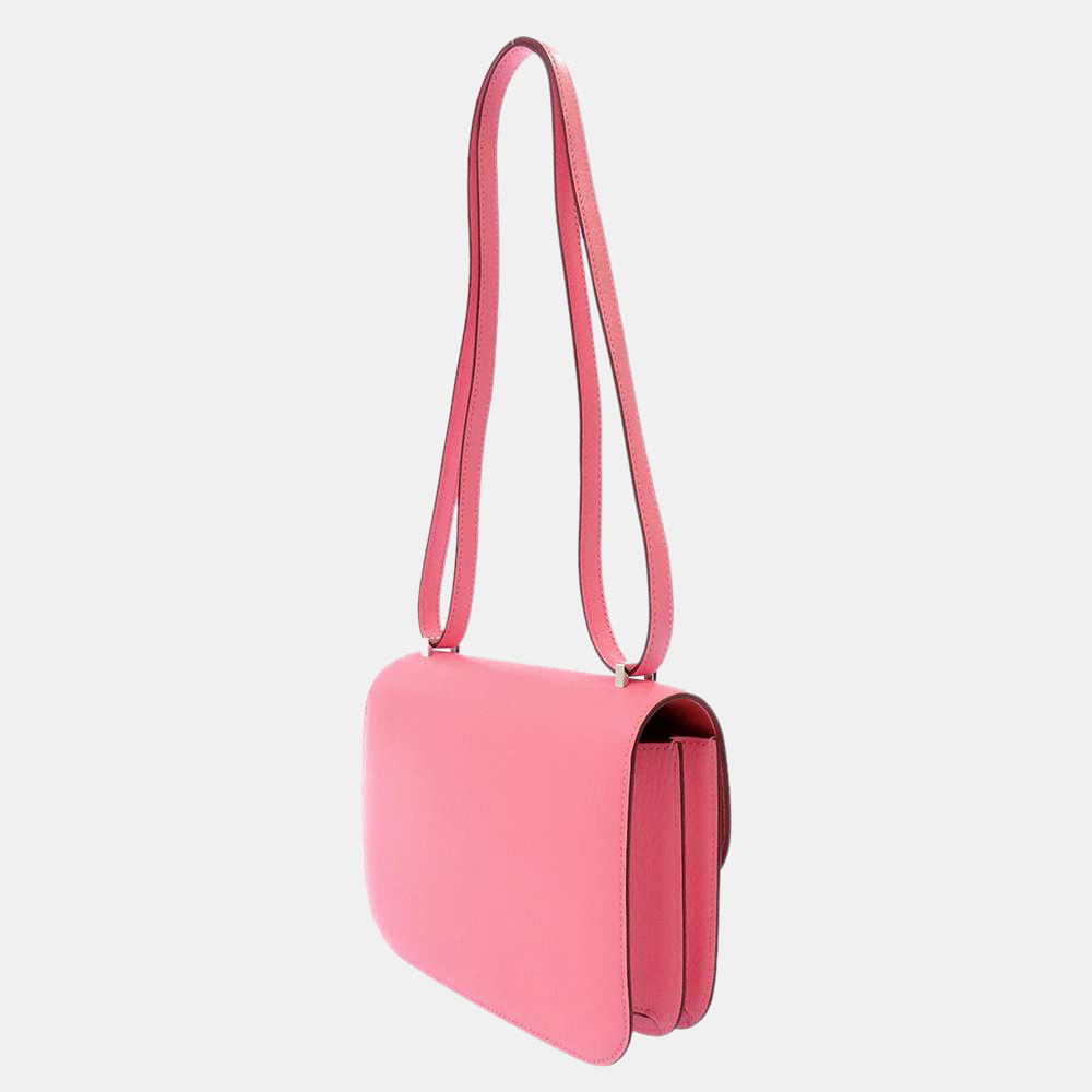 

Hermes Pink Chevre Leather Constance 3 Mini Shoulder Bag