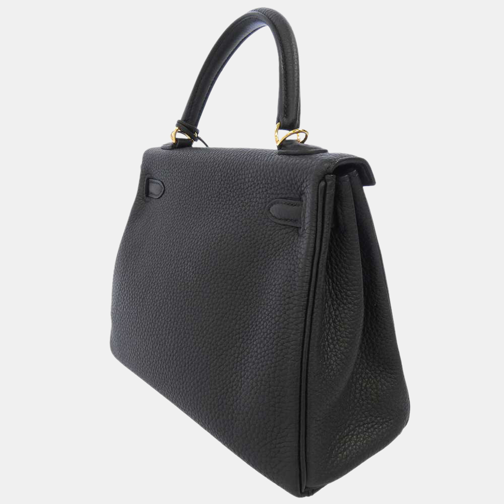 

Hermes Black Togo Leather Gold Hardware Kelly 25 Bag