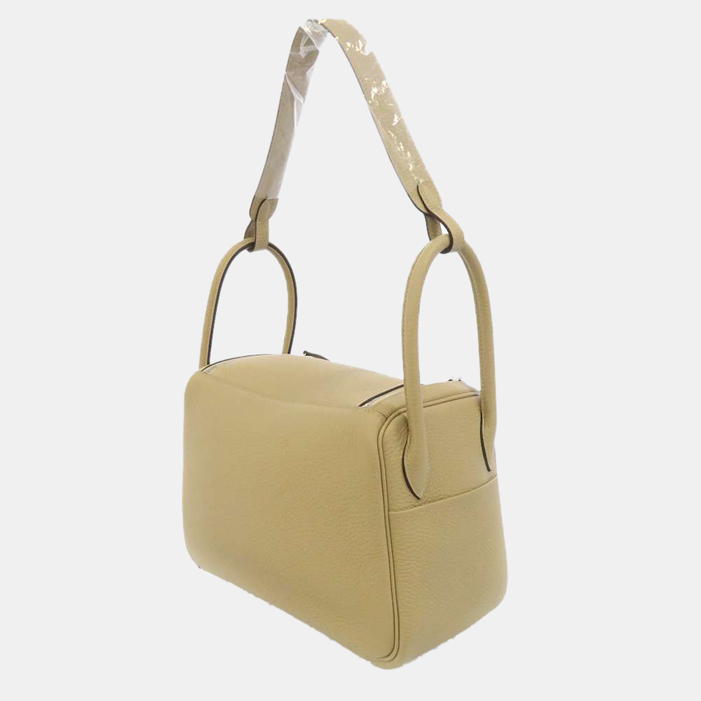 

Hermes Brown Clemence Leather Lindy 26 Bag