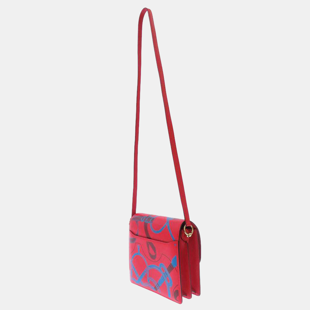 

Hermes Red Mini Swift Leather Roulis Mini Shoulder Bag