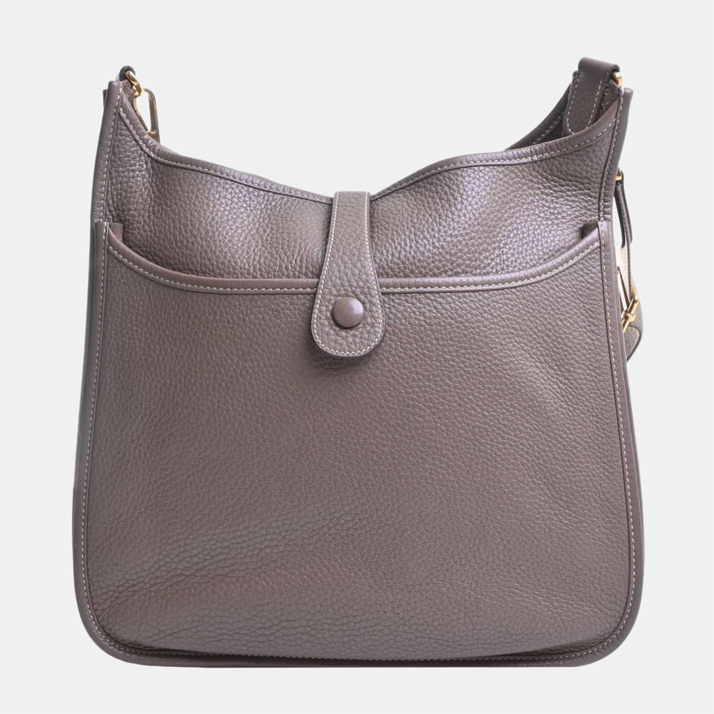 

Hermes Taurillon Clemence Evelyn 3 Shoulder Bag Greige, Grey