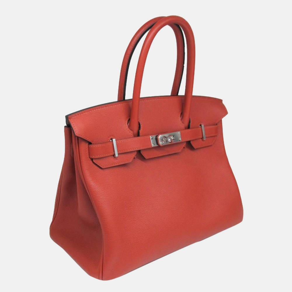 

Hermes Red Taurillon Novillo Leather Palladium Hardware Birkin 30 Bag