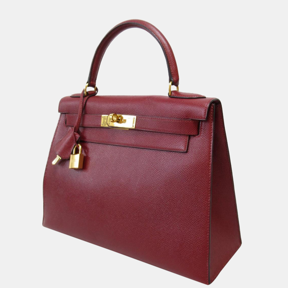 

Hermes Red Swift Leather Gold Hardware Kelly 28 Bag