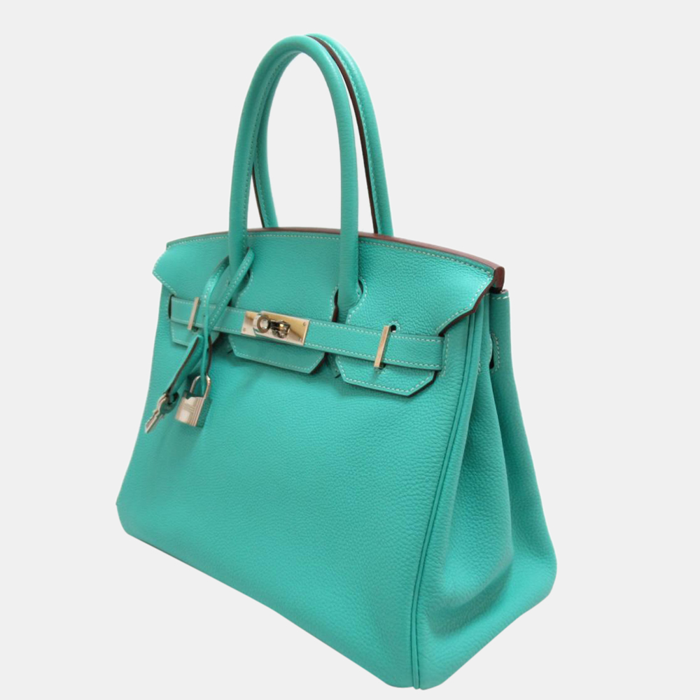 

Hermes Green Togo Leather Gold Hardware Birkin 30 Bag