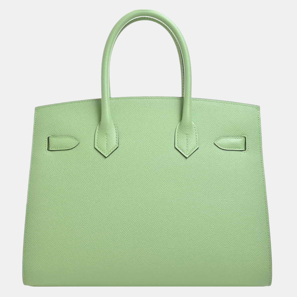 

Hermes Epson Birkin 30 Serie Handbag Pastel Green