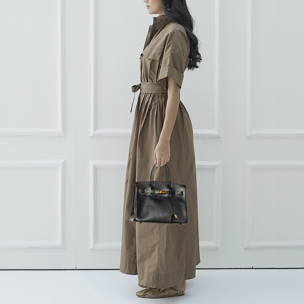 

Hermès Black Togo Leather Gold Hardware Birkin 30 Bag