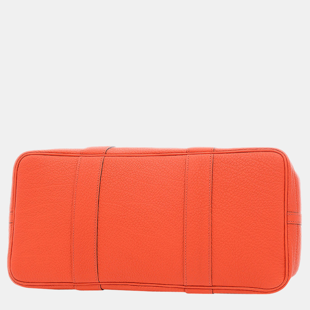 

Hermes Garden Party PM 36 Negonda Capsine Z Engraved Handbag, Orange