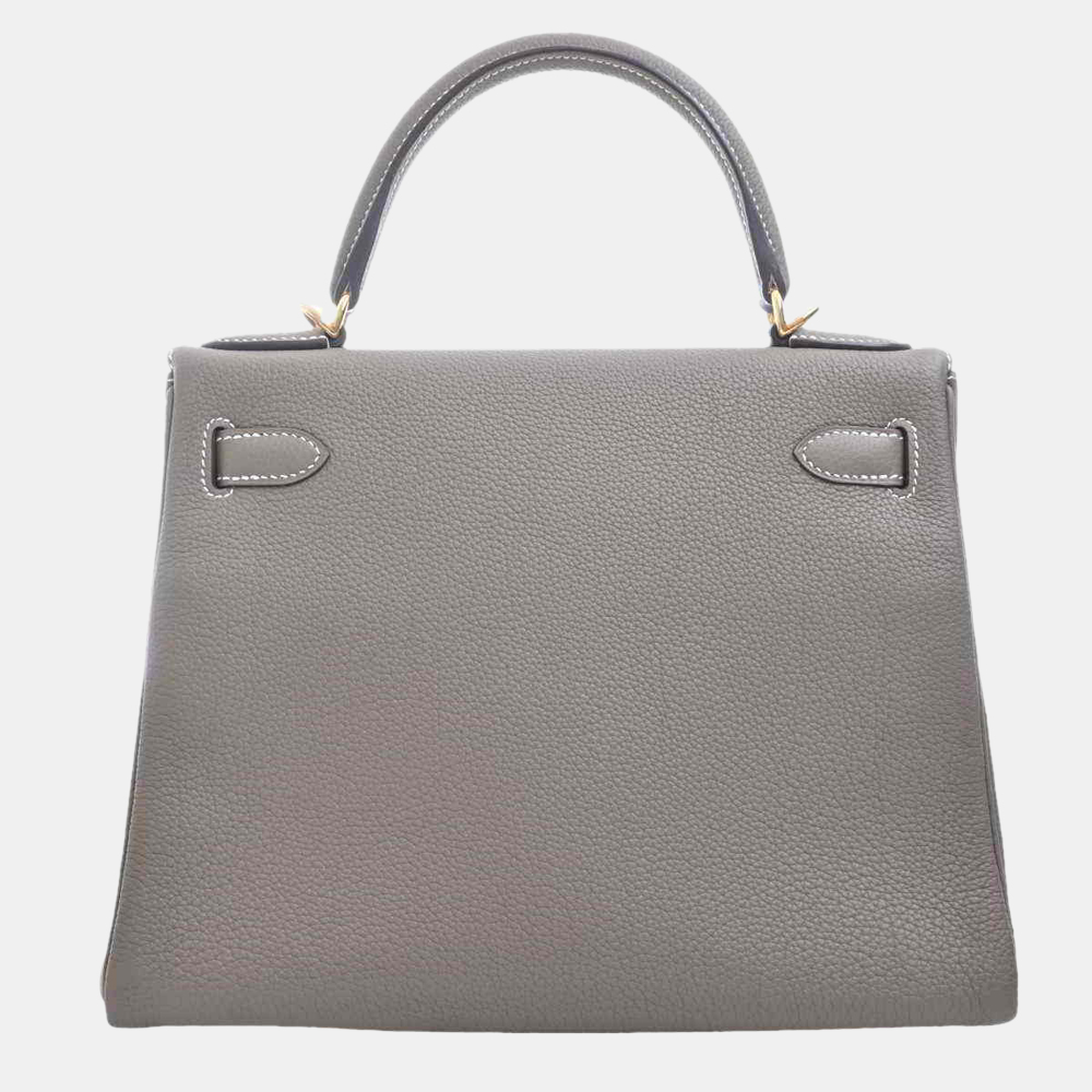 

Hermes Togo Kelly 28 Handbag Greige, Grey