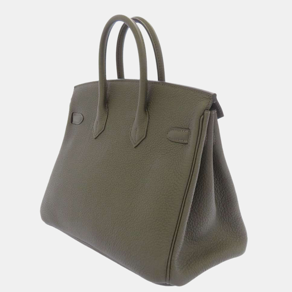 

Hermes Military Green Togo Leather Gold Hardware Birkin 25 Bag