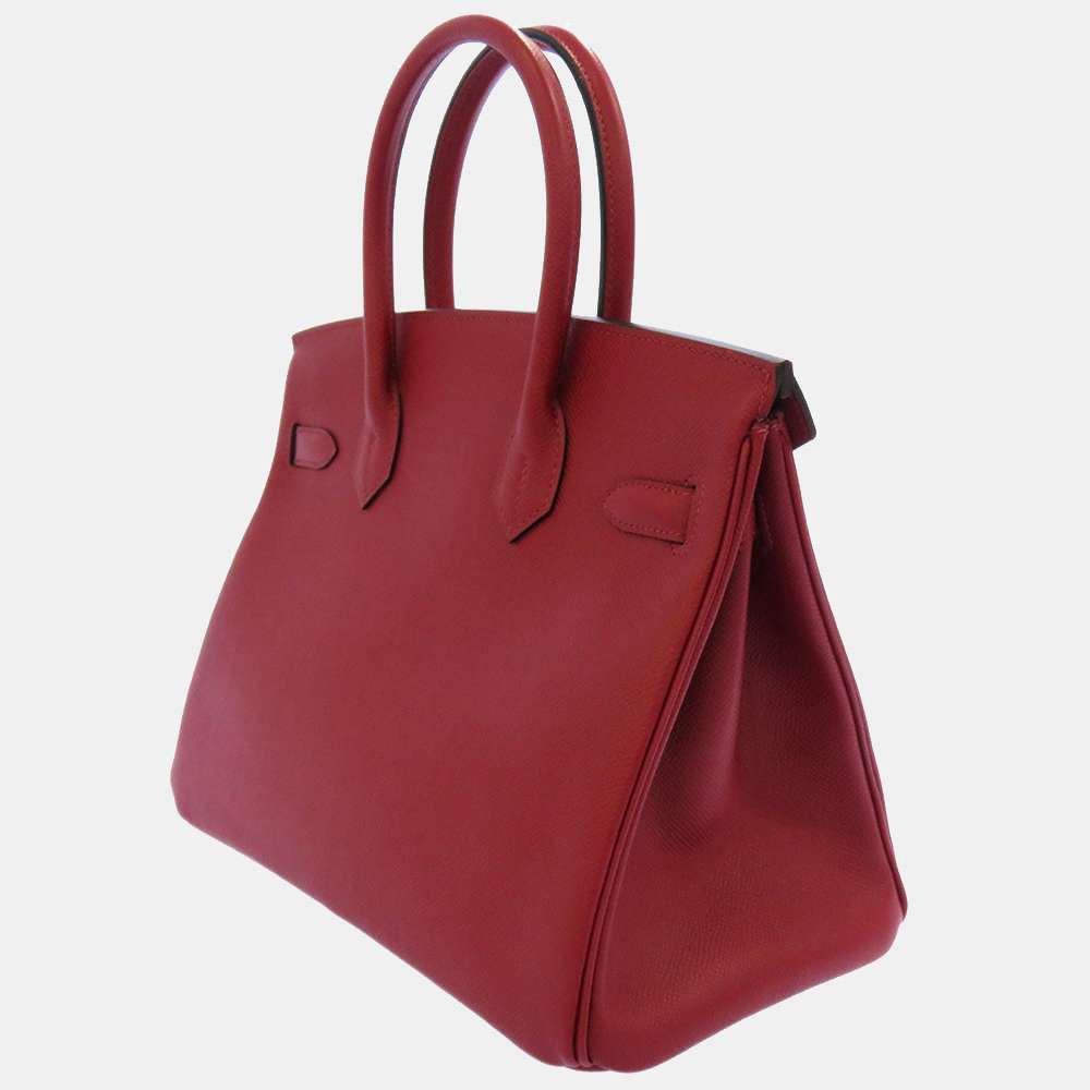 

Hermes Red Epsom Leather Gold Hardware Birkin 30 Bag