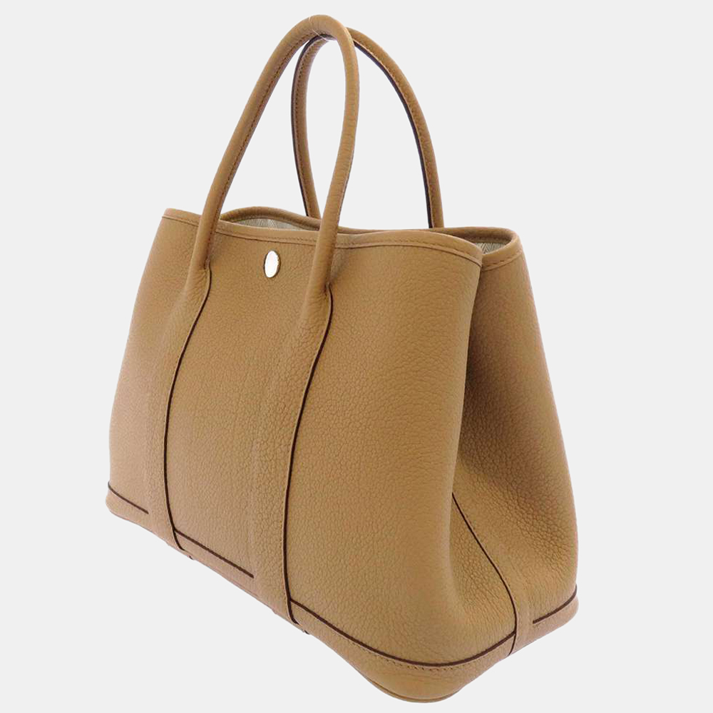

Hermes Brown Negonda Leather Garden Party TPM Tote Bag