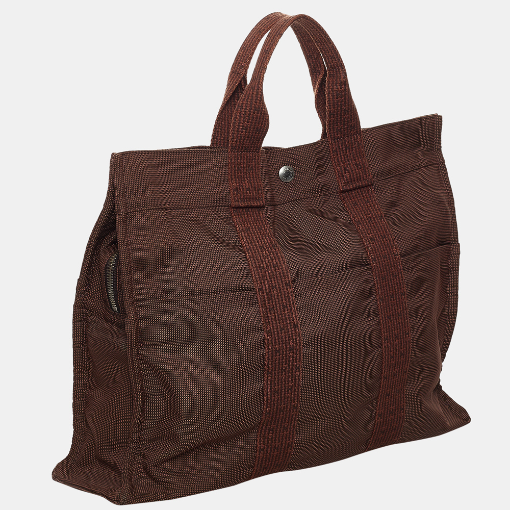 

Hermes Brown Herline MM Tote Bag