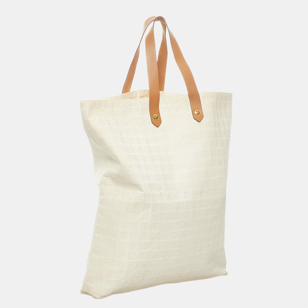 

Hermes Brown/White Ahmedabad Tote Bag