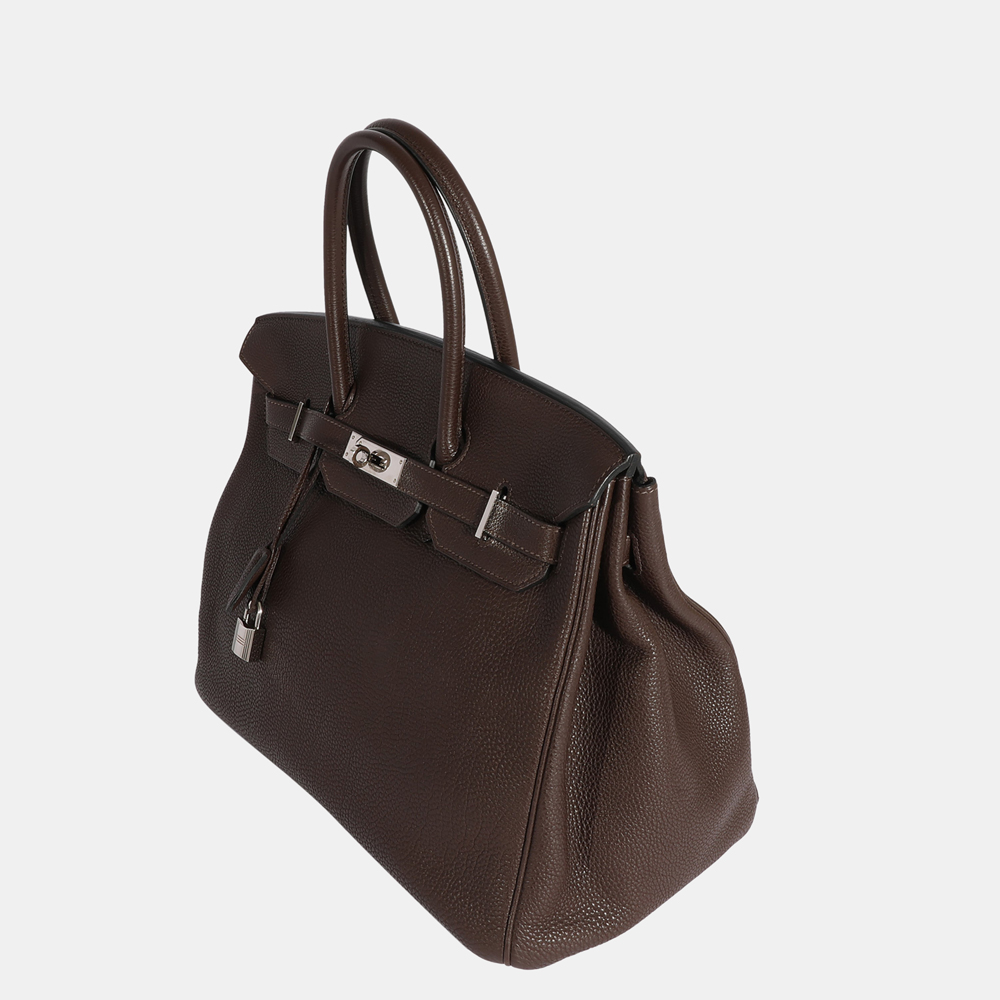 

Hermes Chocolat Togo Birkin 35 PHW, Brown