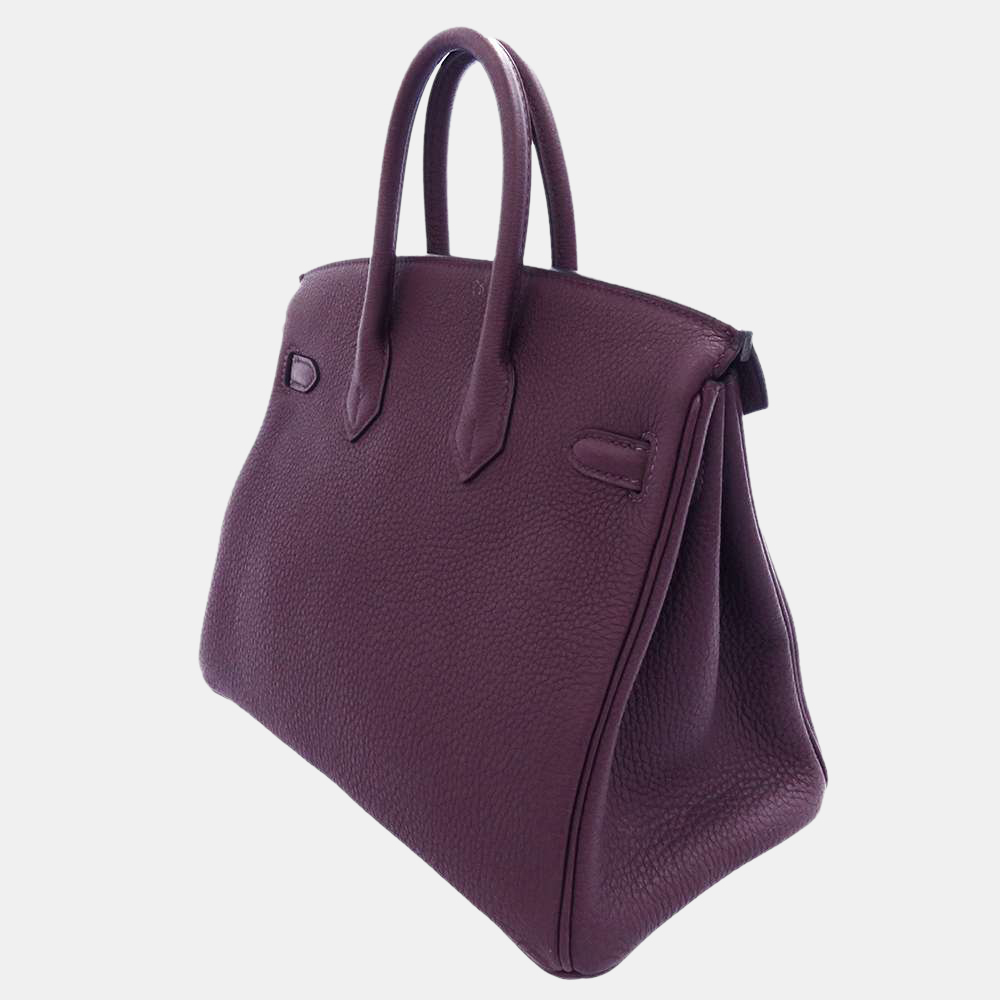 

Hermes Purple Togo Leather Palladium Hardware Birkin 25 Bag