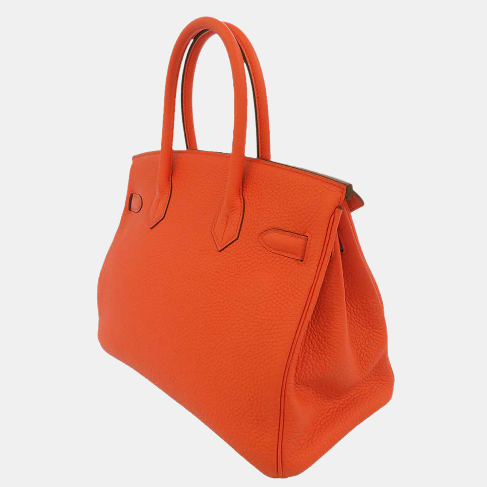 

Hermes Pink Taurillon Clemence Leather Gold Hardware Birkin 30 Bag