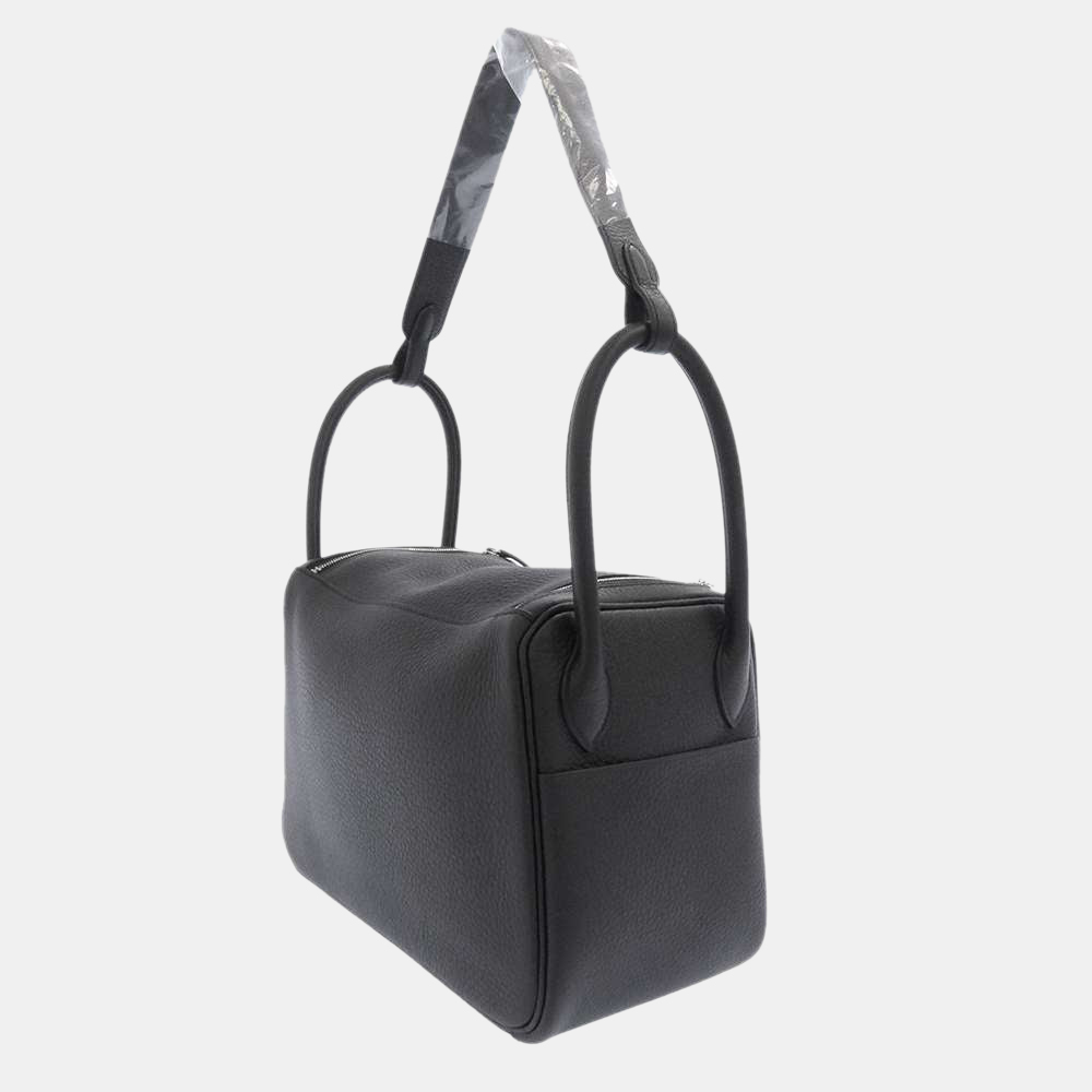 

Hermes Black Taurillon Clemence Leather Lindy 26 Shoulder Bag