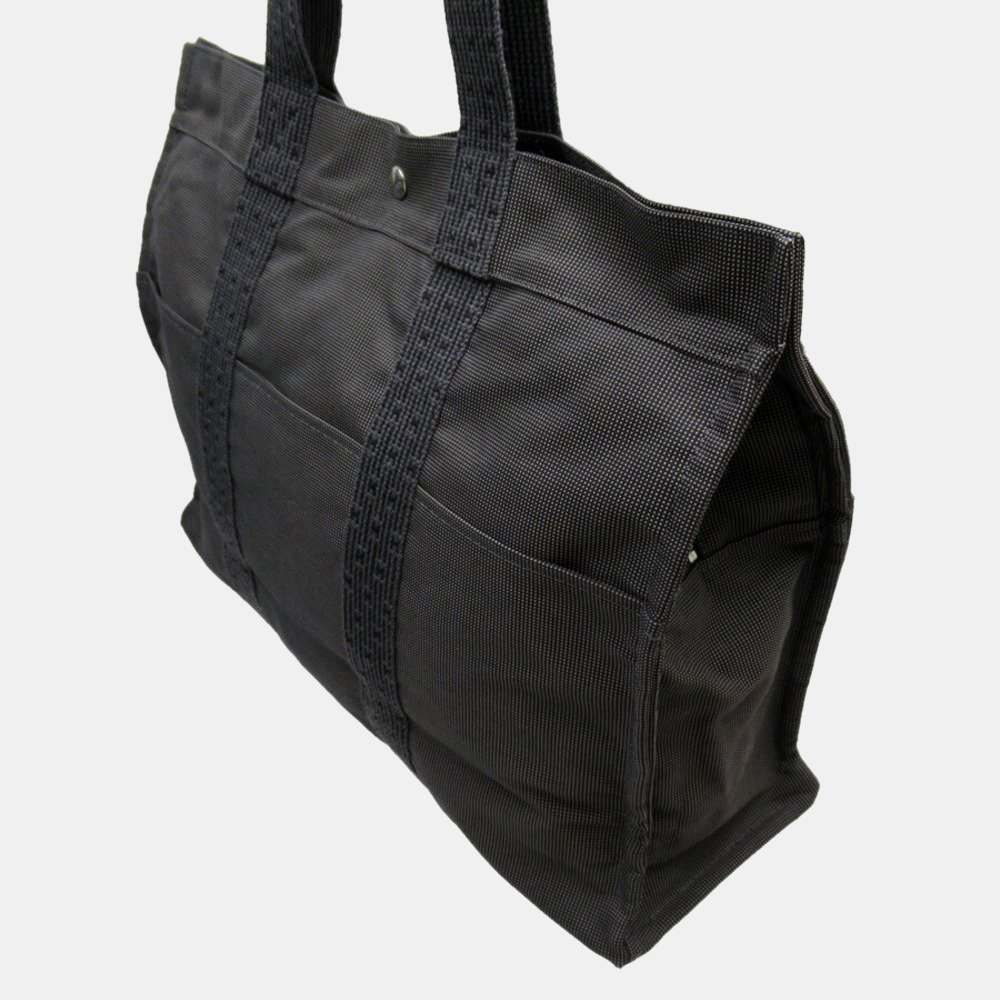 

Hermes Handbag Tote Bag Aleline GM Gray Canvas, Grey