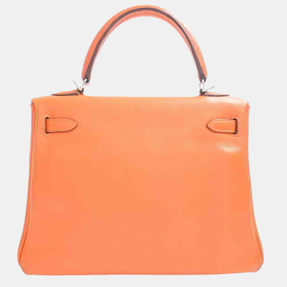 

Hermes Vaux Swift Kelly 25 Handbag Orange