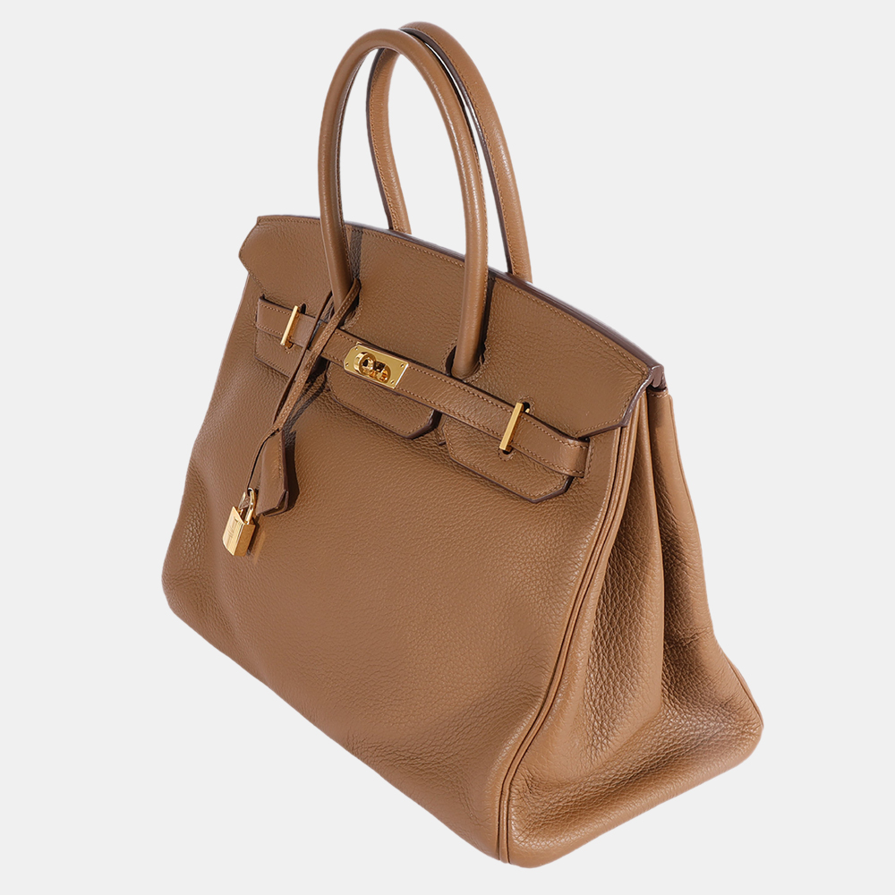 

Hermes Alezan Clemence Birkin 35 GHW, Brown