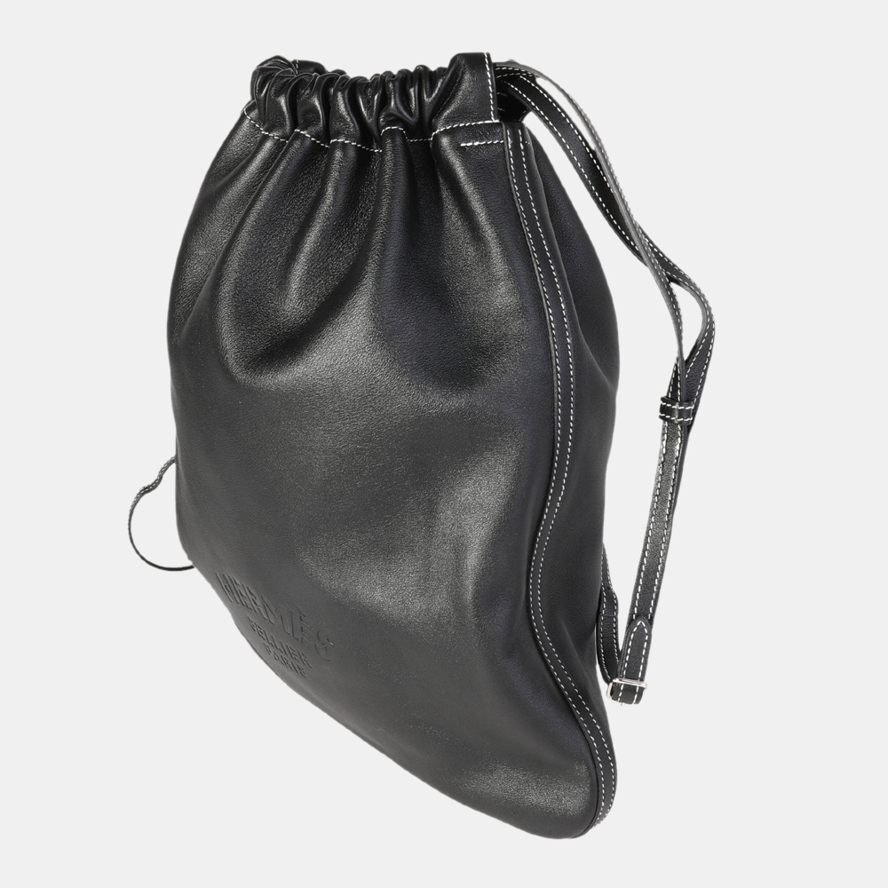 

Hermes Black Cheri Calfskin Bridado Backpack PHW