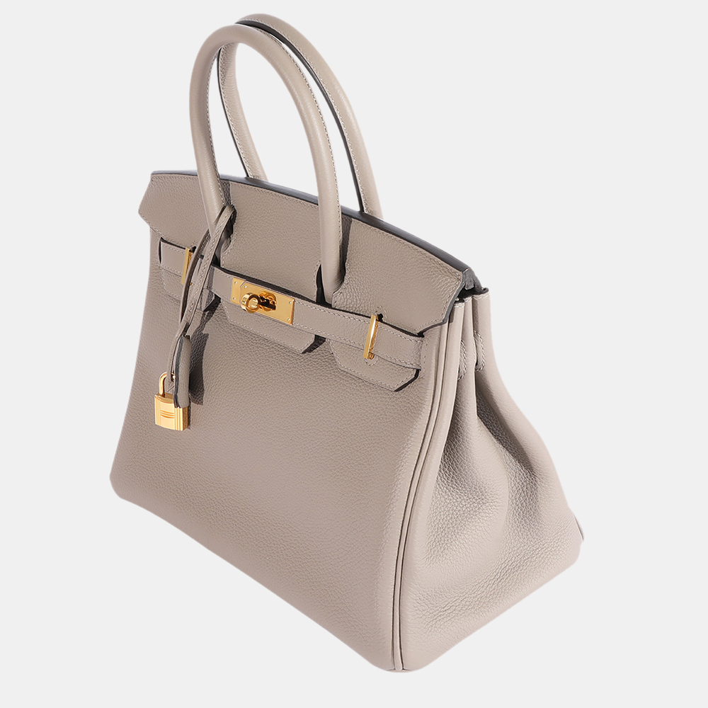 

Hermes Gris Asphalte Togo Birkin 30 GHW, Grey