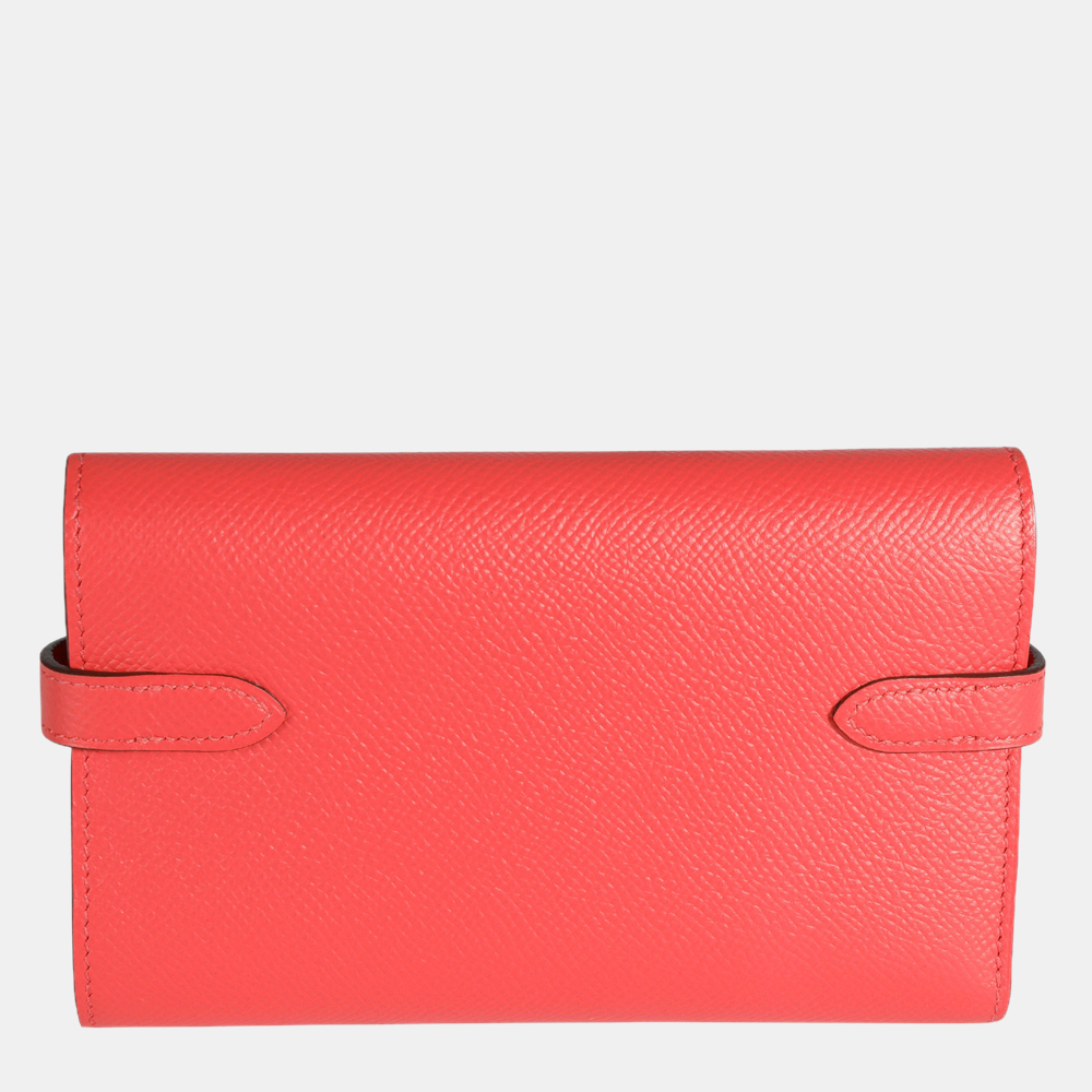 

Hermes Rose Jaipur Epsom Kelly Depliant Medium Wallet GHW, Pink