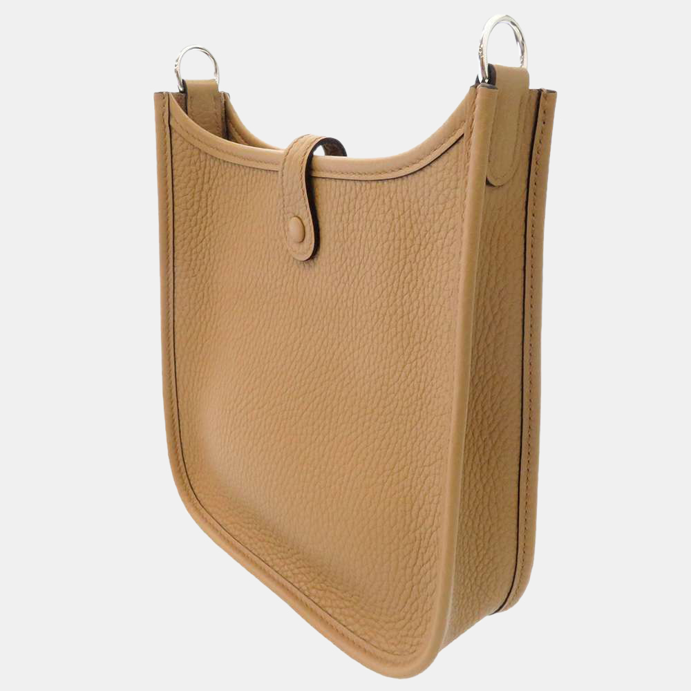 

Hermes Biscuit Taurillon Clemence Evelyn PM Bag, Brown
