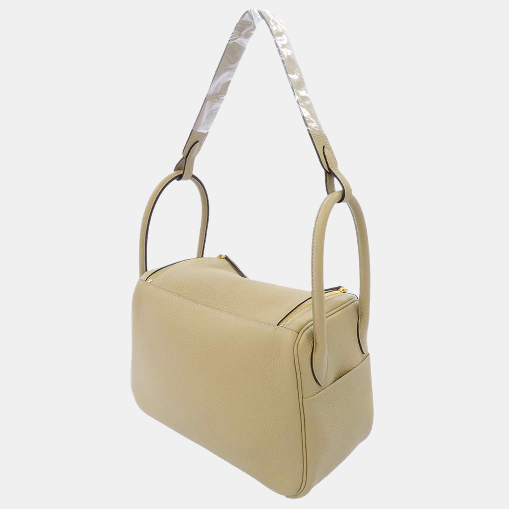 

Hermes Trench Taurillon Clemence Lindy 26 Bag, Beige