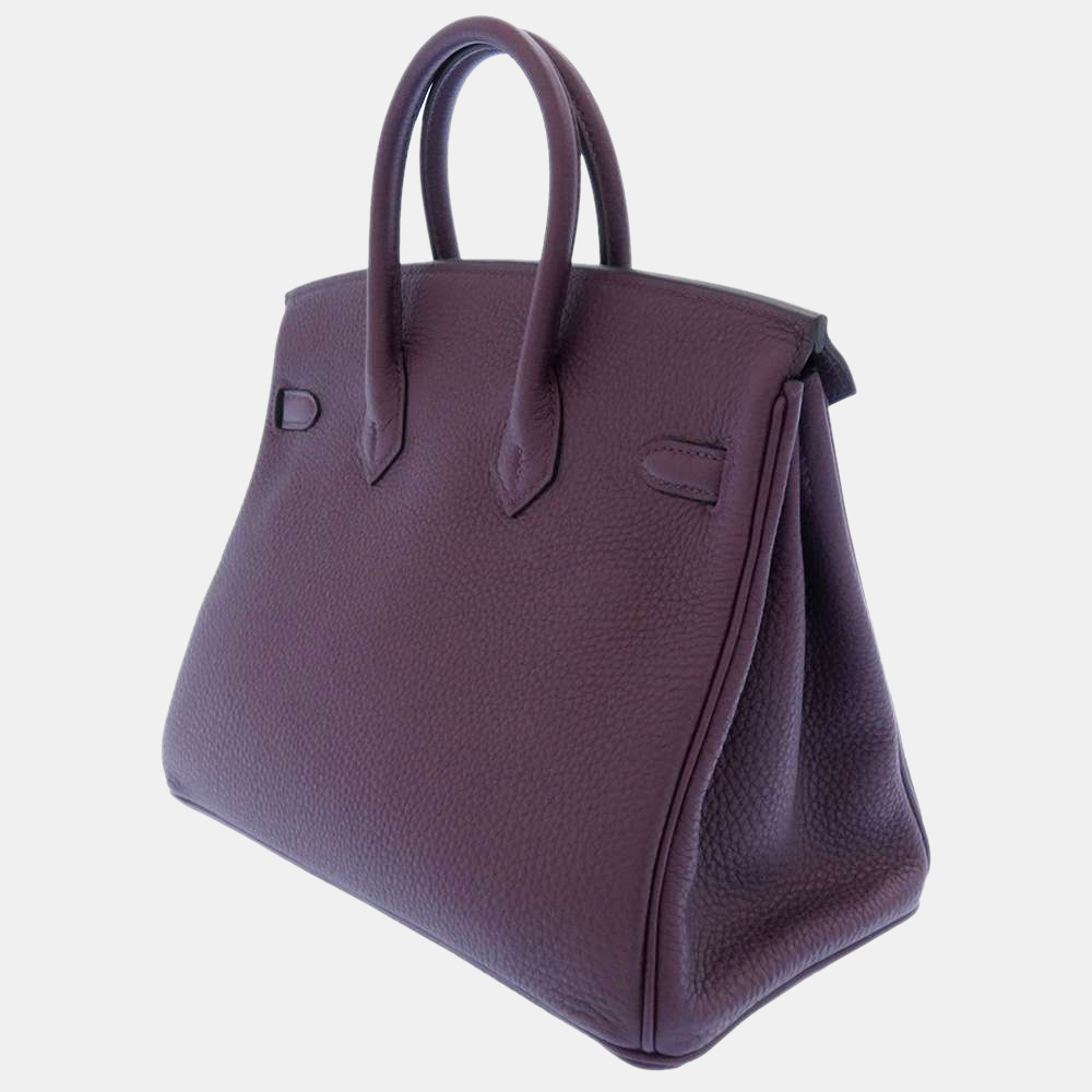 

Hermes Purple Togo Leather Palladium Hardware Birkin 25 Bag
