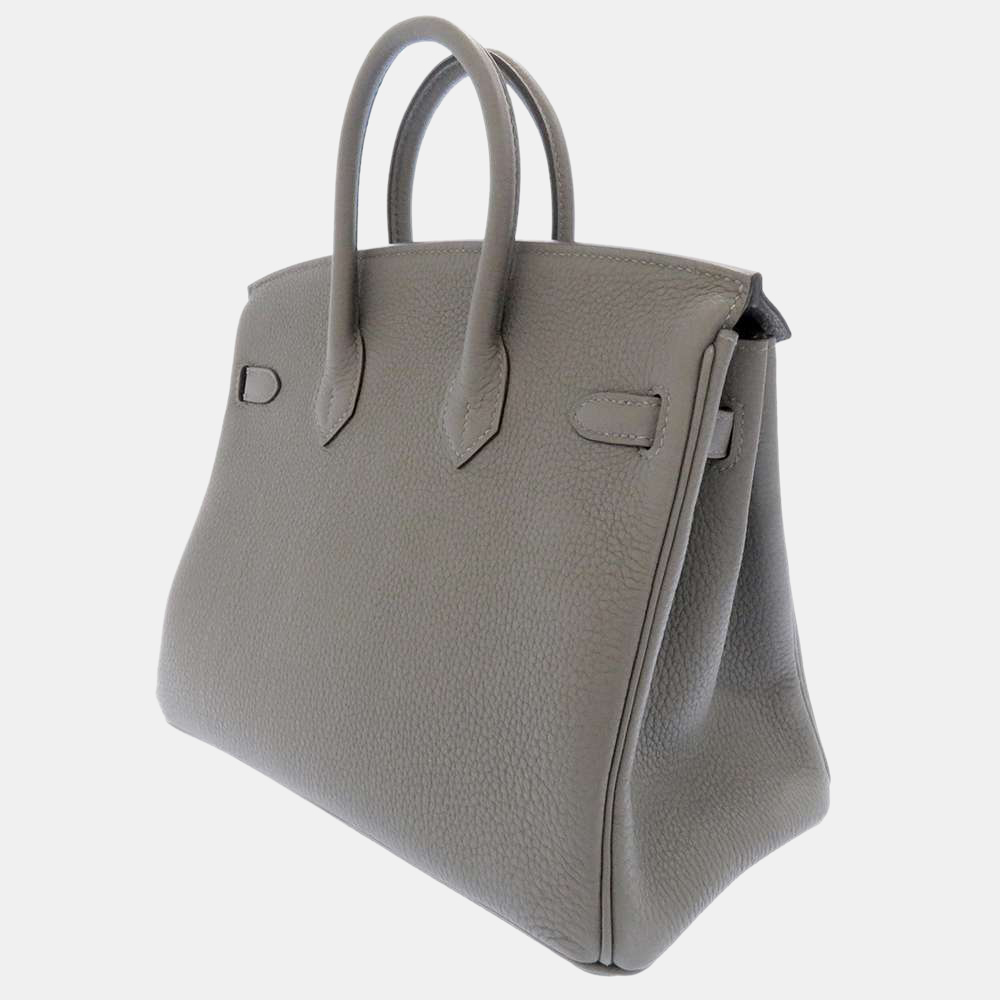 

Hermes Grey Togo Leather Gold Hardware Birkin 25 Bag